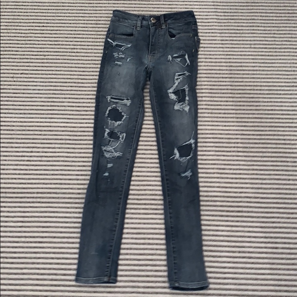 American Eagle Covered Ripped Jeans